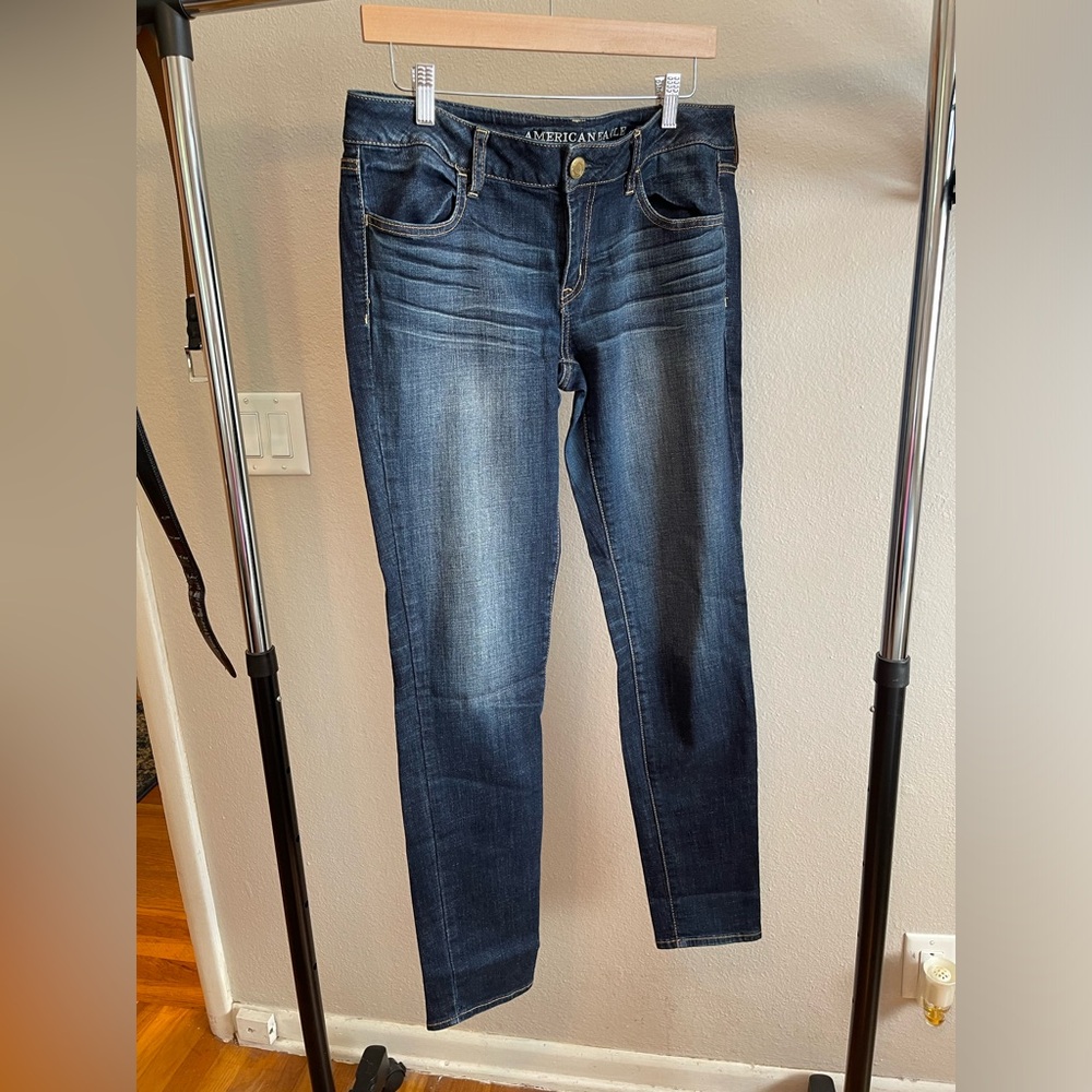American Eagle Dark Wash Jean jegging size 10 long